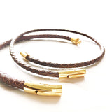 [3-5 Days Pre-Order] Braided Leather Bracelet - BROWN