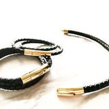 [3-5 Days Pre-Order] Braided Leather Bracelet - BLACK