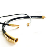 [3-5 Days Pre-Order] Braided Leather Bracelet - BLACK