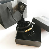 [3-5 Days Pre-Order] Braided Leather Bracelet - BLACK