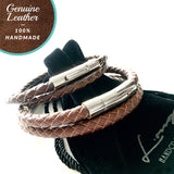 [3-5 Days Pre-Order] Braided Leather Bracelet - BROWN