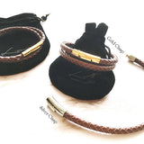 [3-5 Days Pre-Order] Braided Leather Bracelet - BROWN