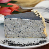 Black Sesame Mille Crepe Cake