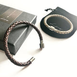 [3-5 Days Pre-Order] Braided Leather Bracelet- Magnetic clasp