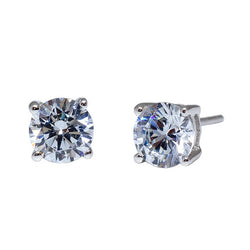 Angie Jewels & Co. Premium 4 Prong Solitaire Stud Earrings m/w SWAROVKSI Zirconia