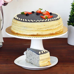 Black Sesame Mille Crepe Cake