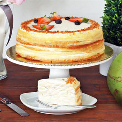 Coconut Mille Crepe Cake