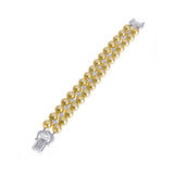 Angie Jewels & Co. Crossly Golden Swarovski Crystal Pearl Bracelet