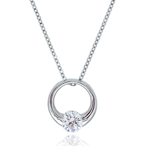 Angie Jewels & Co. Premium Eternity Pendant Necklace m/w SWAROVKSI Zirconia