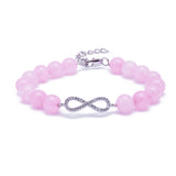 Angie Jewels & Co. Infinity Rose Quartz Bracelet