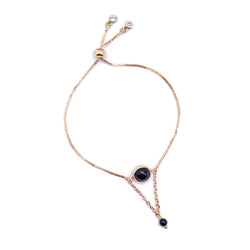 Angie Jewels & Co. La Luna Black Onyx Adjustable Bracelet