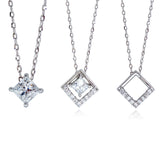 Angie Jewels & Co. Multiway Princess Pendant Necklace Made With Swarovski Zirconia