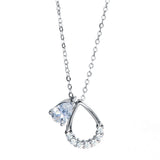 Angie Jewels & Co. Multiway Teardrop Pendant Necklace Made With Swarovski Zirconia