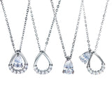 Angie Jewels & Co. Multiway Teardrop Pendant Necklace Made With Swarovski Zirconia