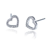 Angie Jewels & Co. My Heart Stud Earrings Made With Swarovski Zirconia