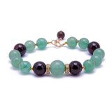 Angie Jewels & Co. Olivia Green Aventurine and Garnet Bracelets