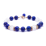 Angie Jewels & Co. Olivia Lapis Lazuli and Snow Quartz Bracelets