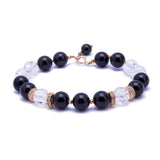 Angie Jewels & Co. Olivia Onyx and Snow Quartz Bracelets