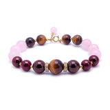 Angie Jewels & Co. Olivia Rose Quartz and Tiger Eyes Bracelets