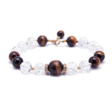 Angie Jewels & Co. Olivia Snow Quartz and Tiger Eyes Bracelets