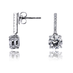 Angie Jewels & Co. Premium Petite Drop Earrings made with Swarovski Zirconia