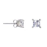 Angie Jewels & Co. Princess Cut Stud Earrings Made With Swarovski Zirconia