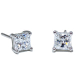 Angie Jewels & Co. Princess Cut Stud Earrings Made With Swarovski Zirconia