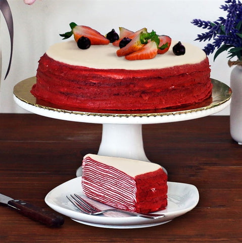 Red Velvet Mille Crepe Cake