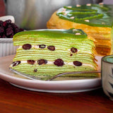 Green Tea Mille Crepe Cake