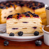 Blueberry Peanut Mille Crepe Cake