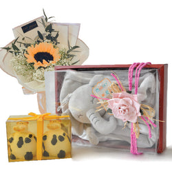 Baby Blanket Rattle - Newborn Shower Gift