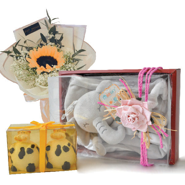 Baby Blanket Rattle - Newborn Shower Gift
