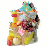 Baby Cloth PlayBook - Baby Early Learning Cloth Book, Rattle, Plushie, Newborn Diaper & Fruits Gift