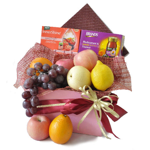 [1 Day Pre-Order] Fruity Essence Hamper - Brand Lutein Essence & Innershine Mato Bright with Fresh Fruits Gift