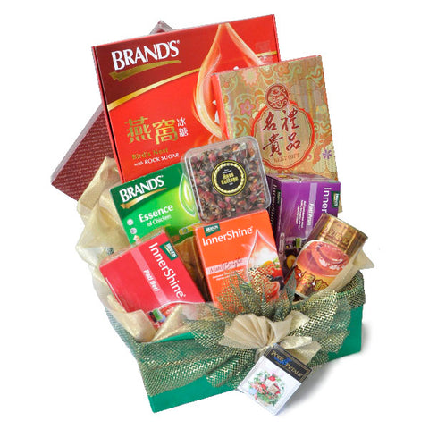 [1 Day Pre-Order] Healthy Feast Hamper - Healthy Brand's Essence Innershine, Tea, Scallops, Abalone Gift Hamper