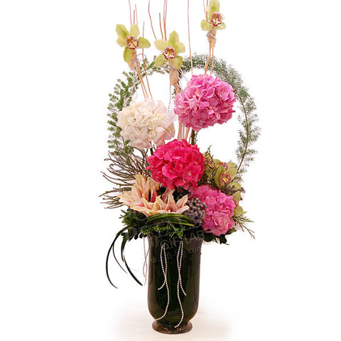 Hydra Mirayah - Hydrangea Flower Vase Bouquet