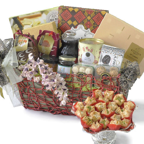 [3 Day Pre-Order] Kibar Halal Hamper - Royce, Godiva, Lindt Chocolates, Raya Cookies Basket Gift