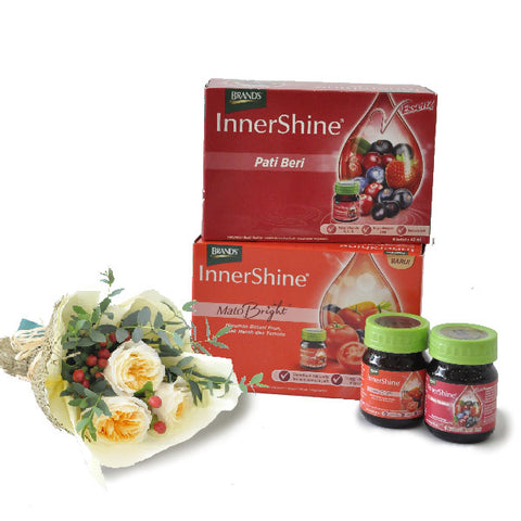 [1 Day Pre-Order] ROSY INNER BEAUTY - INNERSHINE BERRY & MATO BRIGHT ESSENCE WITH ROSES GIFT