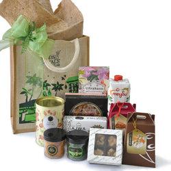 [3 Day Pre-Order] Tanri Halal Hamper - Cookies, Serunding. Dates in Eco Carrier Gift Bag