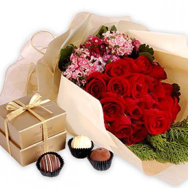 Sensuous Freya (Red Roses with Chocolate)